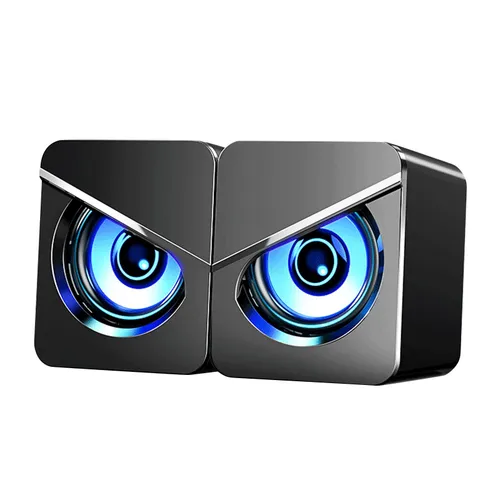Компьютерные колонки USB для ПК и ноутбуков с сабвуфером и светодиодной подсветкой, 4D стереозвук дл