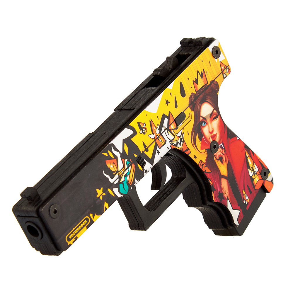 Деревянный пистолет Glock-18 Королева Пуль КС ГО Active / Глок ...