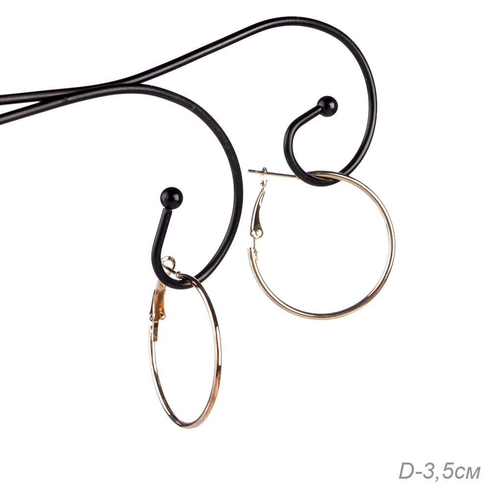 Серьги - кольца 3,5 см, 953A-4