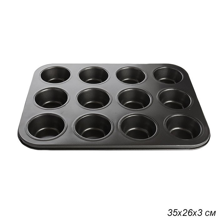 Форма для выпечки 12 ячеек 35x26 см, 22 Форма для выпечки 12 ячеек 35x26 см, 22