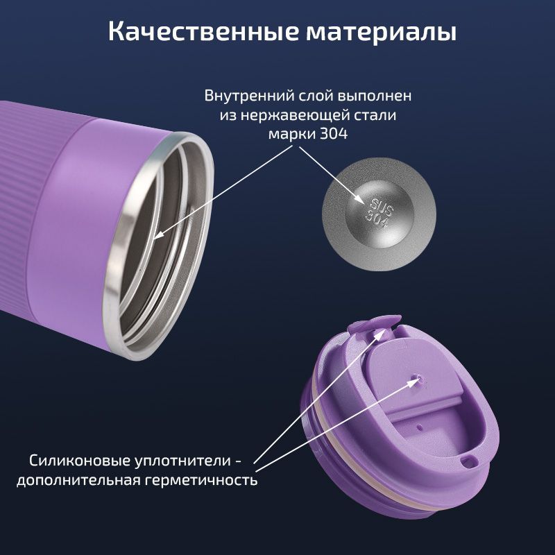 Термокружка для кофе, чая 380ml / Термос с собой / Автомобильный ...