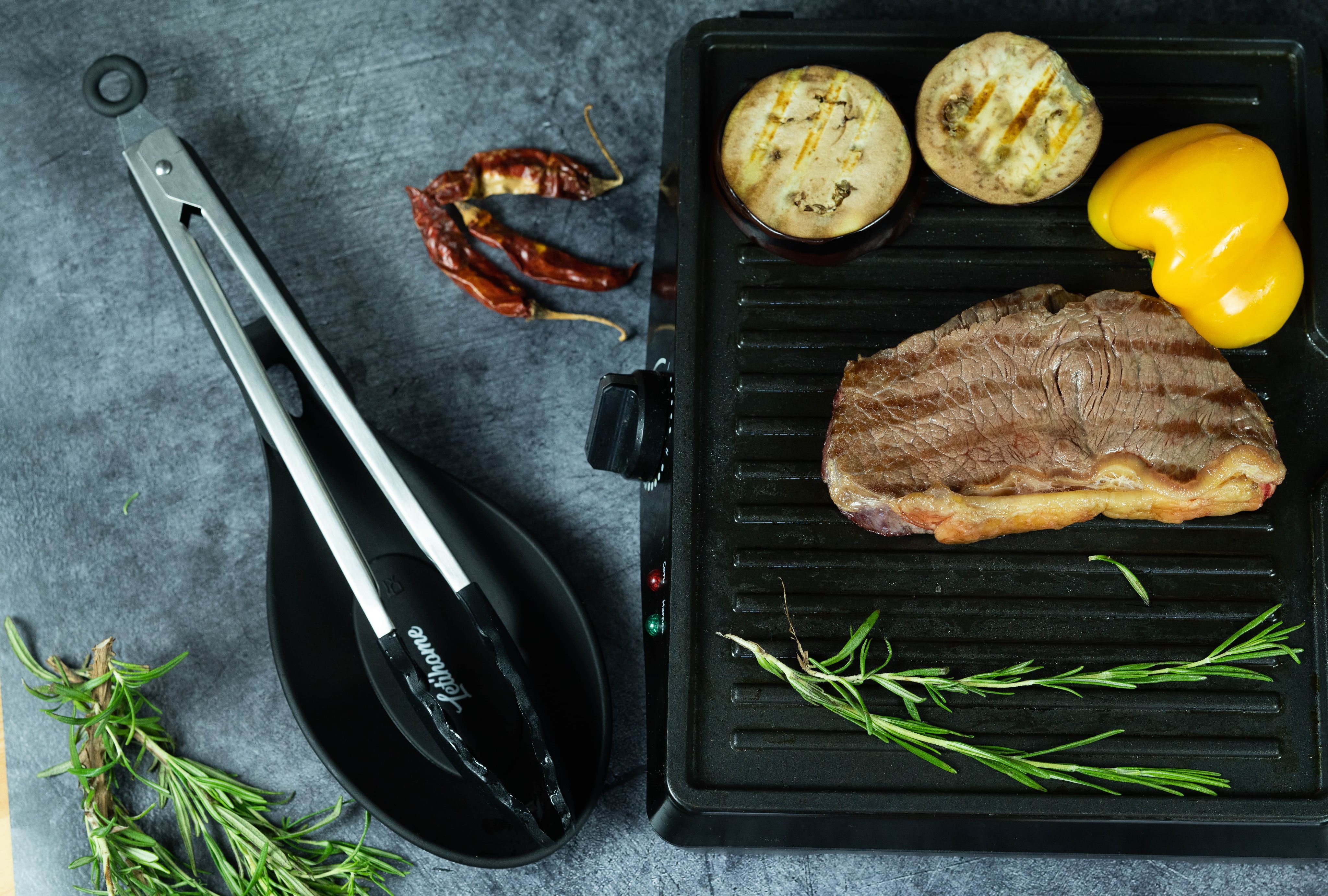 Щипцы кухонные Letihome ANGLE BLACK - щипцы для гриля и барбекю 34 см ...