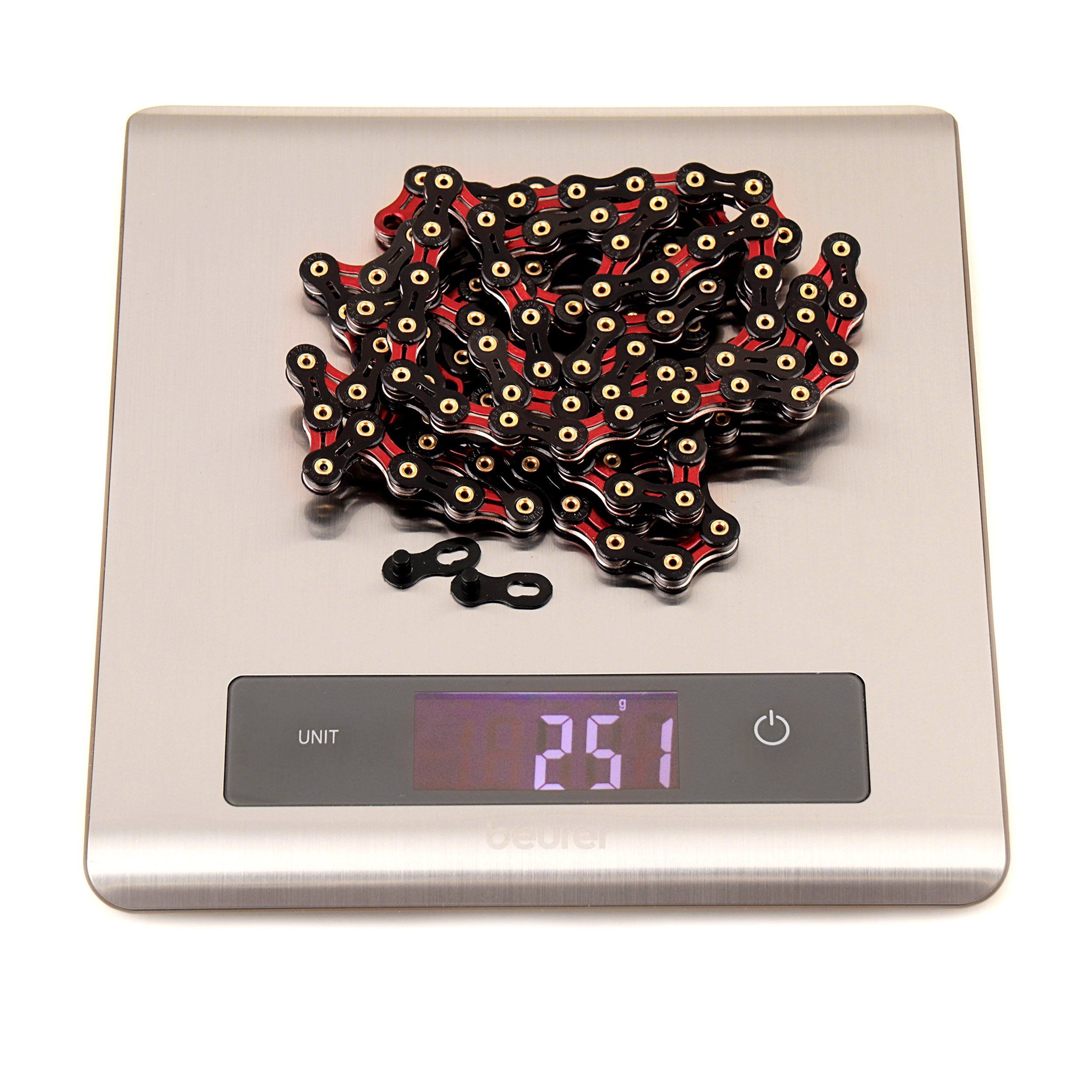 Велосипедная цепь SUMC 12 speed SX12SL Black Red 1/2 Велосипедная цепь SUMC 12 speed SX12SL Black Red 1/2