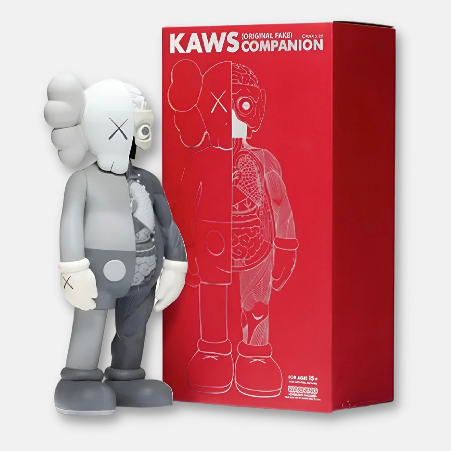 Коллекционная фигурка KAWS COMPANION ANATOMY OPEN EDITION 40 GREY ...
