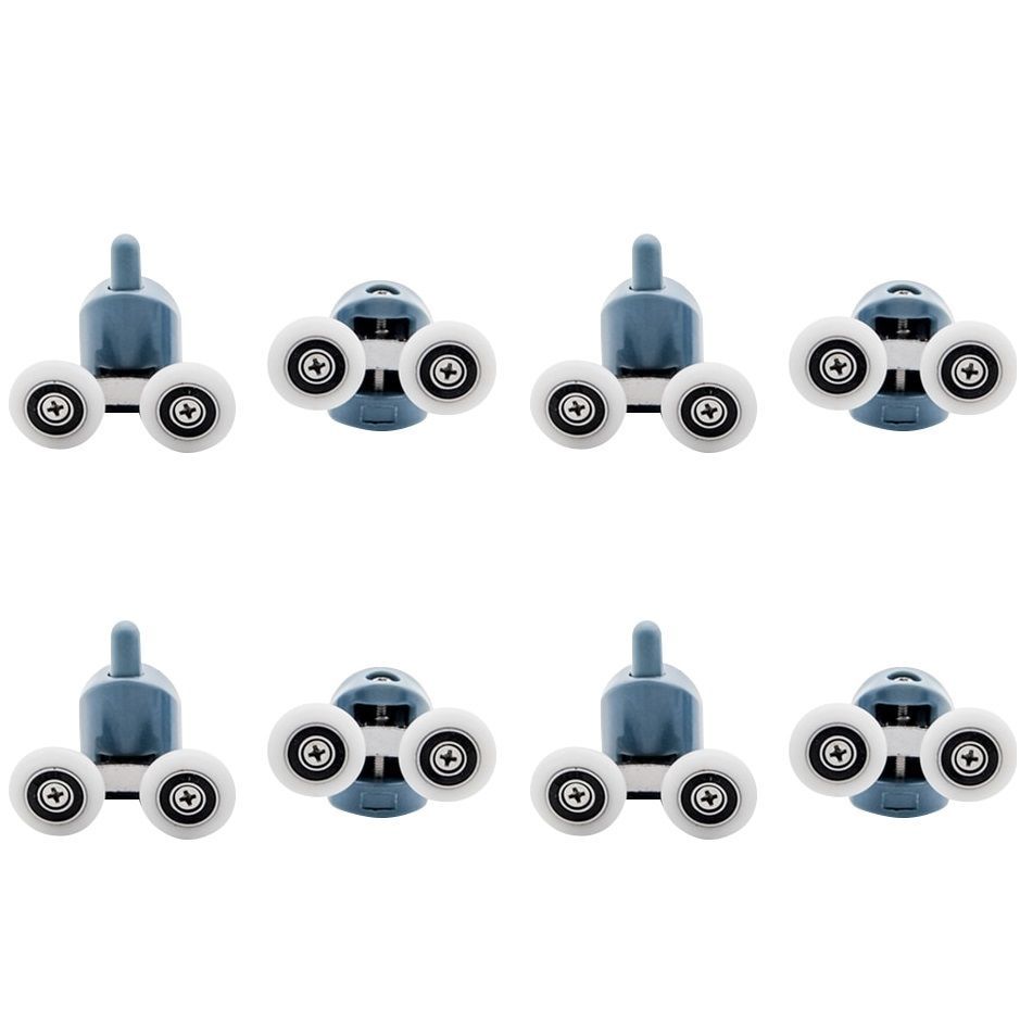 Ролики для дверей душевой кабины 23 мм. 8 шт., 4 двойных верхних + 4 ...