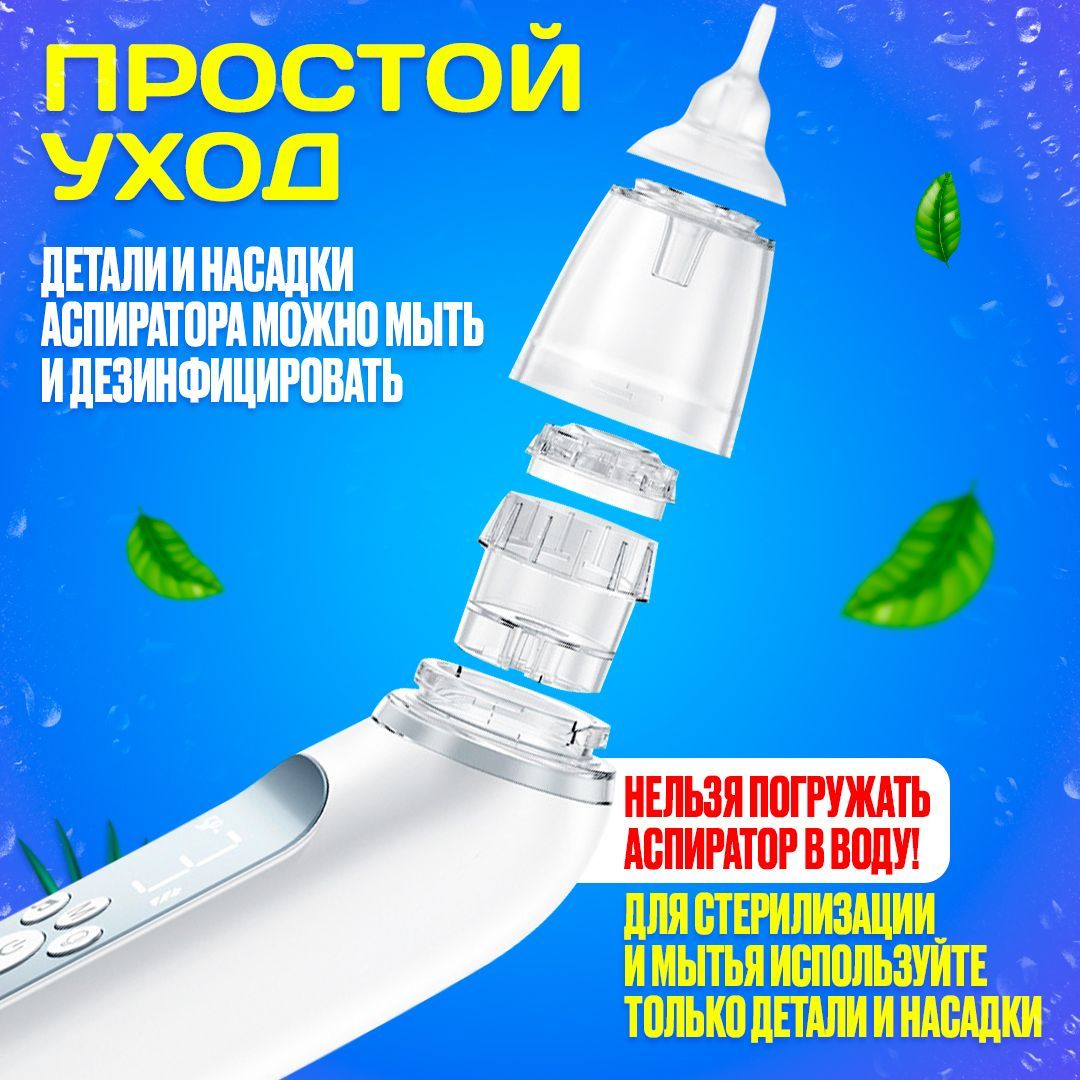 Аспиратор детский назальный электронный, соплеотсос электрический для ...