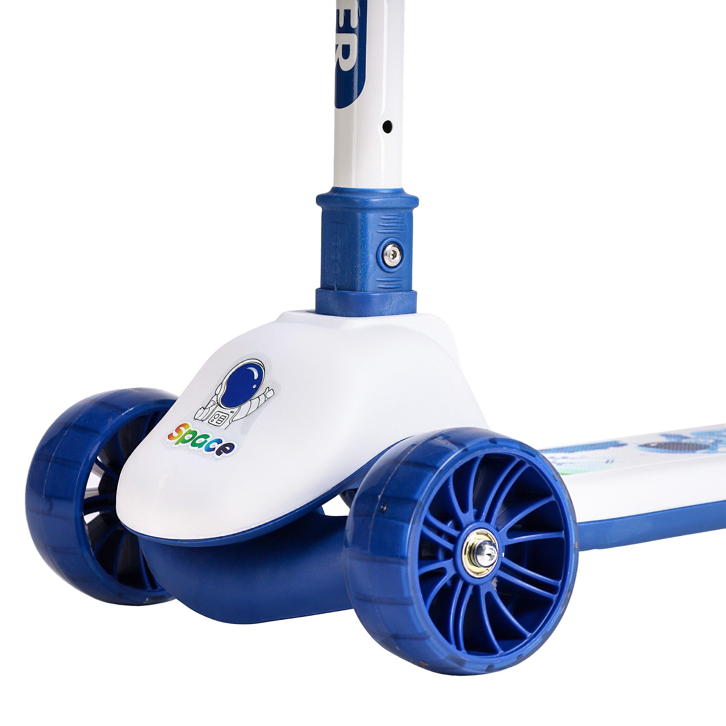Самокат 3-х колесный SCOOTER Space, сине-белый Самокат 3-х колесный SCOOTER Space, сине-белый