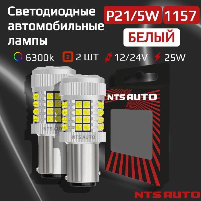 Лампа автомобильная NTS Auto 12В/24В, 2 шт. купить по низкой цене с  доставкой в интернет-магазине OZON (1296966356)