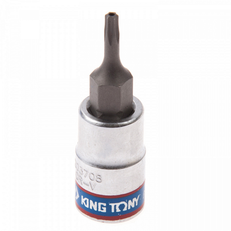 Насадка (бита) торцевая 1/4", TORX, T8, 37 мм, с отверстием KING TONY 203708  #1