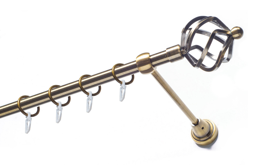 Карниз для штор 1,8 метра AICITY16 булава 1 бронза #1