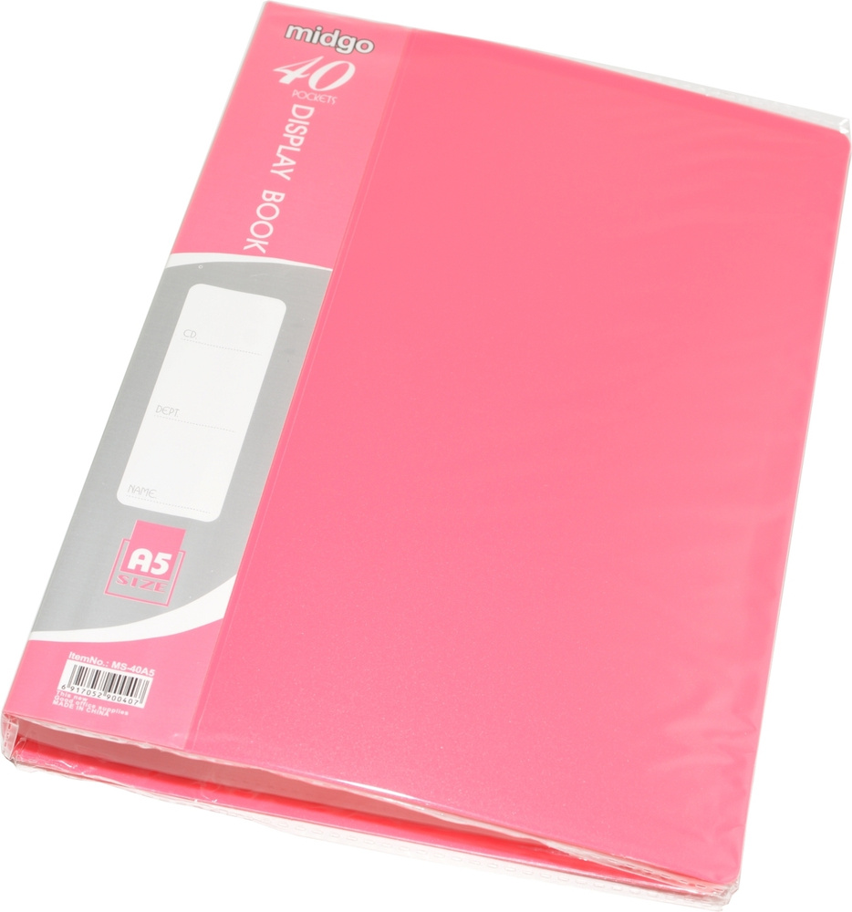  с файлами А5 Midgo 40 вкладышей цвет розовый -  с доставкой .
