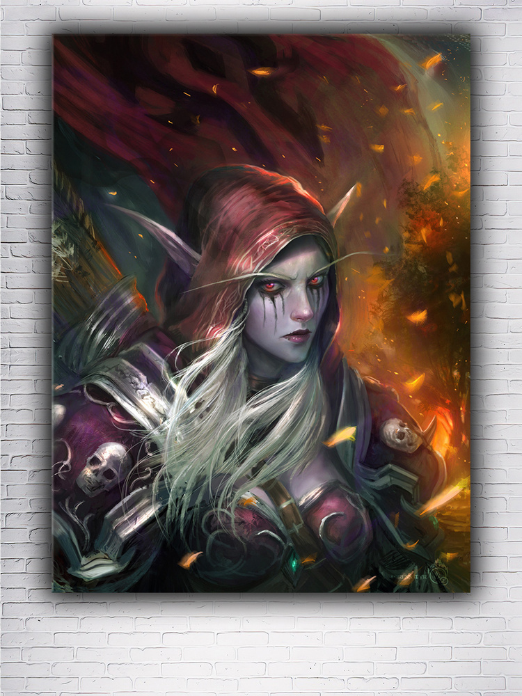Картина/ Сильвана Ветрокрылая World of Warcraft 50х70 - купить по низкой цене в интернет-магазине OZON (240235932)