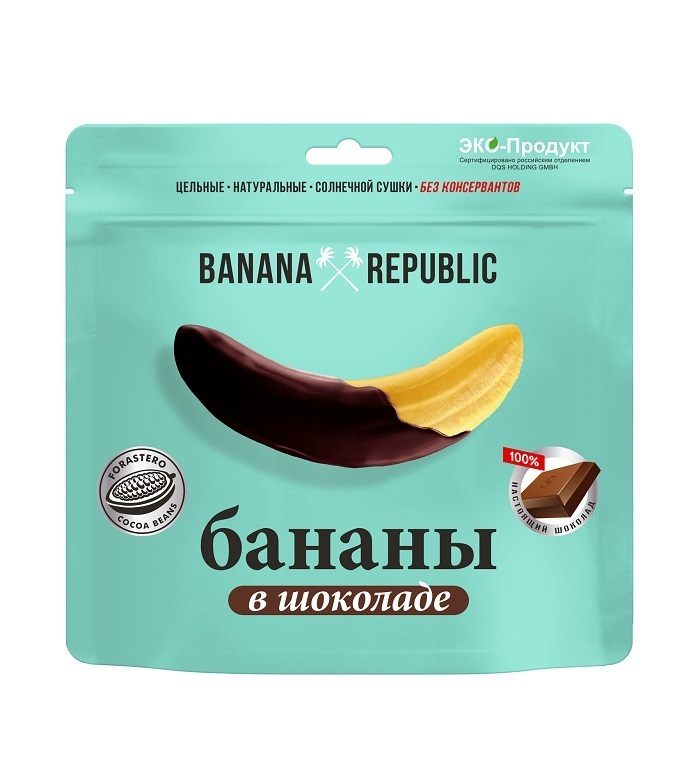 Сухофрукты BANANA REPUBLIC Банан сушеный в шоколаде, 180г #1