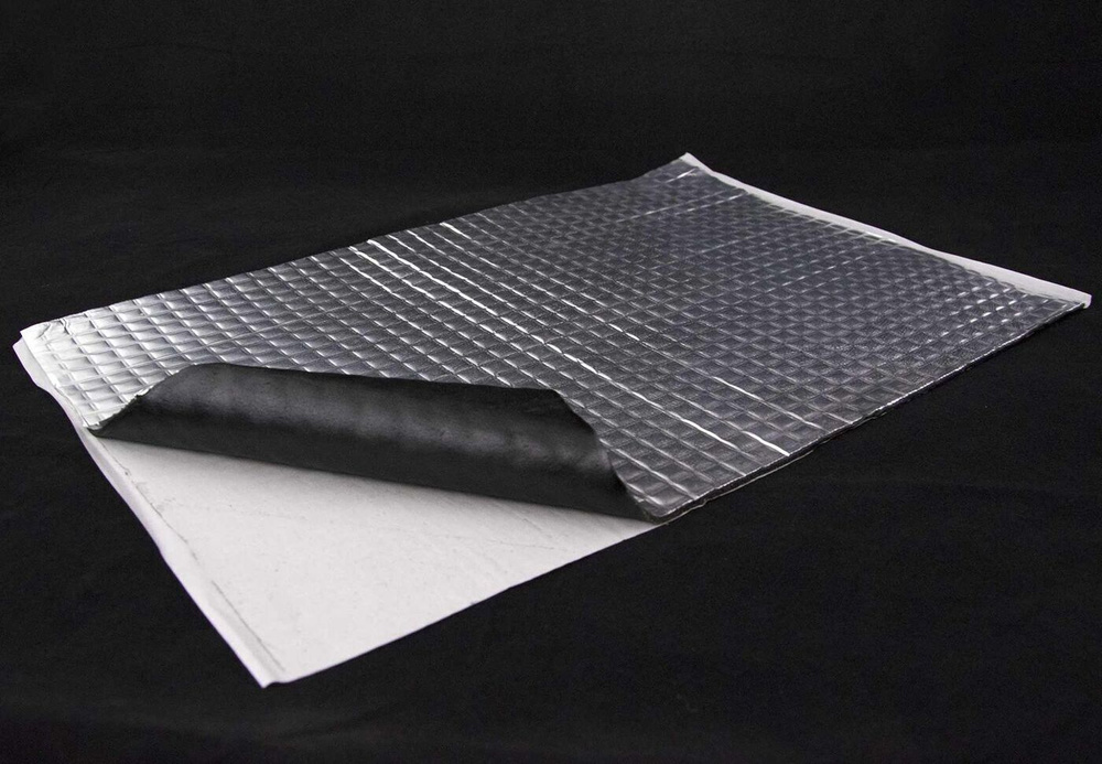 Комплект вибро-шумоизоляции для откосов, сливов и подоконников (5 листов толщиной 2 мм S - 1,75 кв.м.) #1