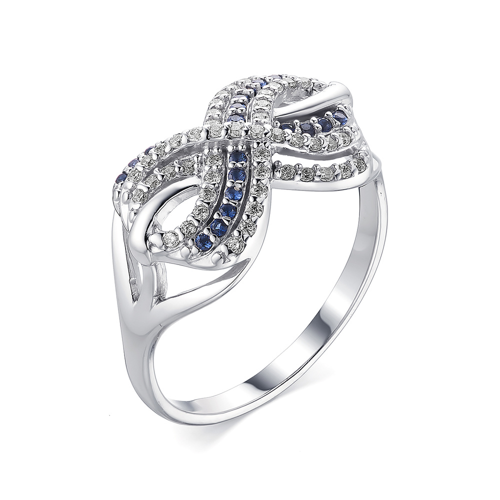 VG jewelry Кольцо серебряное дорожка с фианитами купить с доставкой