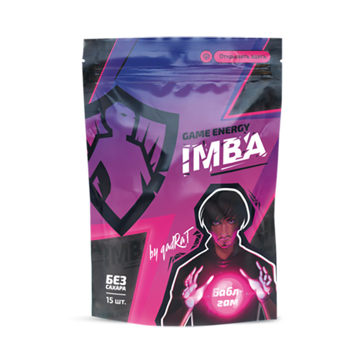 Энергетические напитки IMBA ENERGY БАБЛ-ГАМ BY QADRAT, 15 порций, без ...