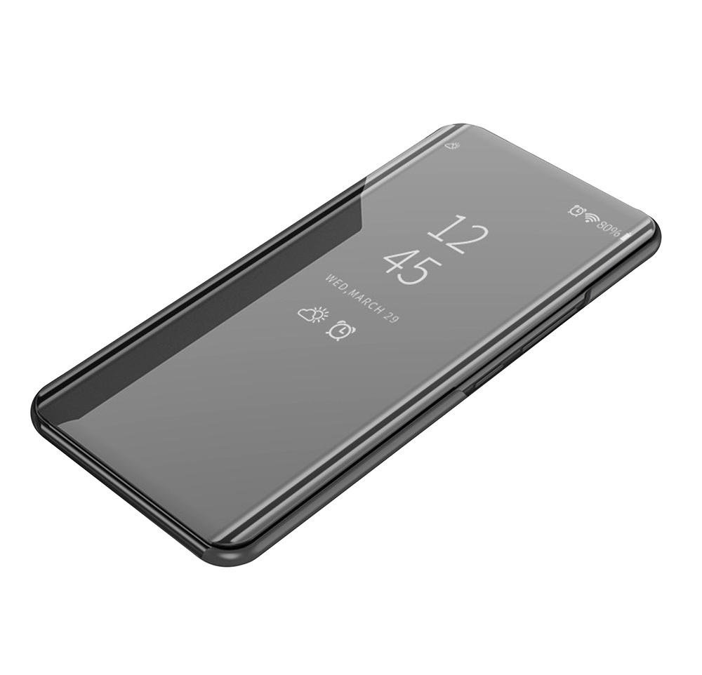 Чехол-книжка MyPads для Samsung Galaxy S21 Ultra с дизайном Clear View  Cover с полупрозрачной пластиковой крышкой с зеркальной поверхностью черный  - купить с доставкой по выгодным ценам в интернет-магазине OZON (252654680)