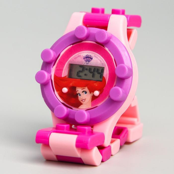 Часы наручные лего, Русалочка, Принцессы, с ремешком-конструктором  #1