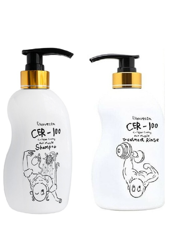 Elizavecca Шампунь и Бальзам для волос CER-100 Collagen Coating Hair ...
