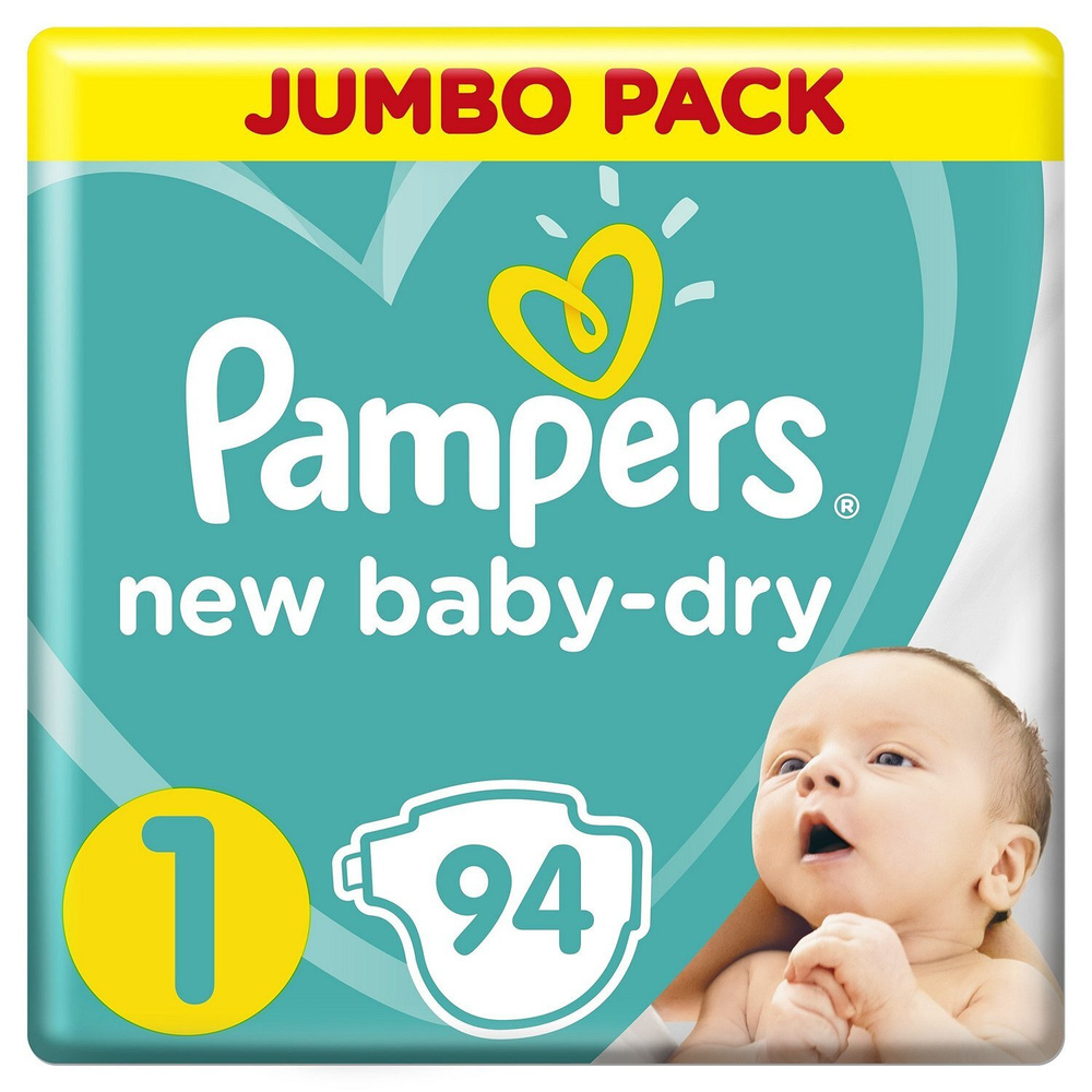 Подгузники Pampers New Baby-Dry 1, 2-5кг 94шт #1