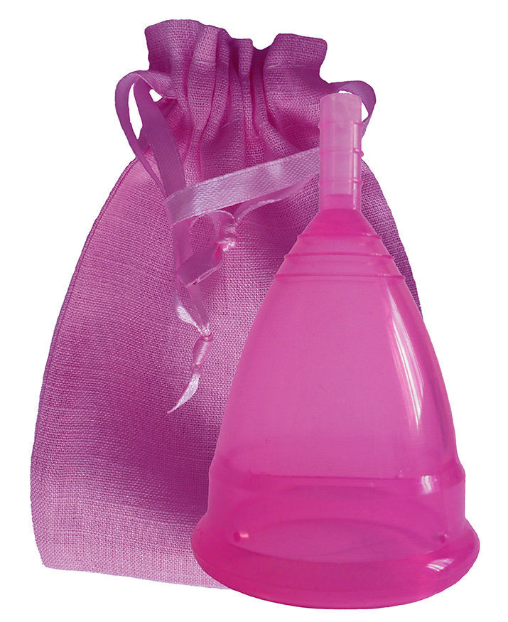 Менструальная чаша CupLee в льняном мешочке/цвет лиловый/ размер S / Многоразовое средство женской гигиены #1