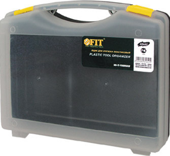 Ящик для крепежа (органайзер) прозрачный 10" (27 х 21 х 8 см) FIT 65642  #1