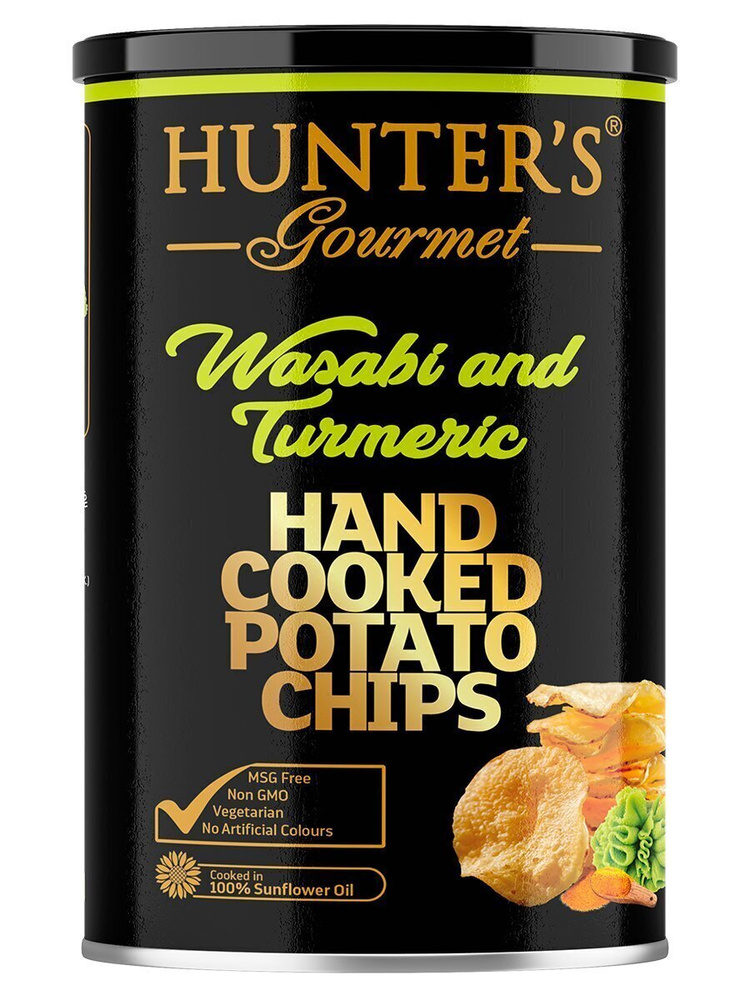 Картофельные чипсы натуральные приготовленные вручную Hunter's Gourmet "Васаби и Куркума", (150г) ОАЭ #1