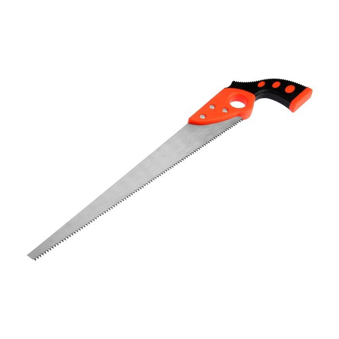 Ножовка по дереву ЛОМ, выкружная, обрезиненная рукоятка, каленый зуб, 7-8 TPI, 350 мм  #1