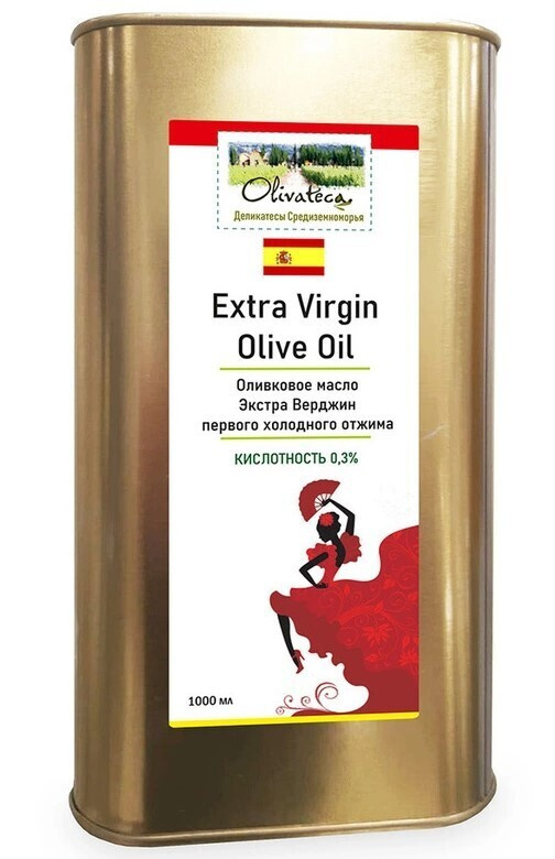 Оливковое масло Olivateca Extra Virgin 1л высшего качества первого ...