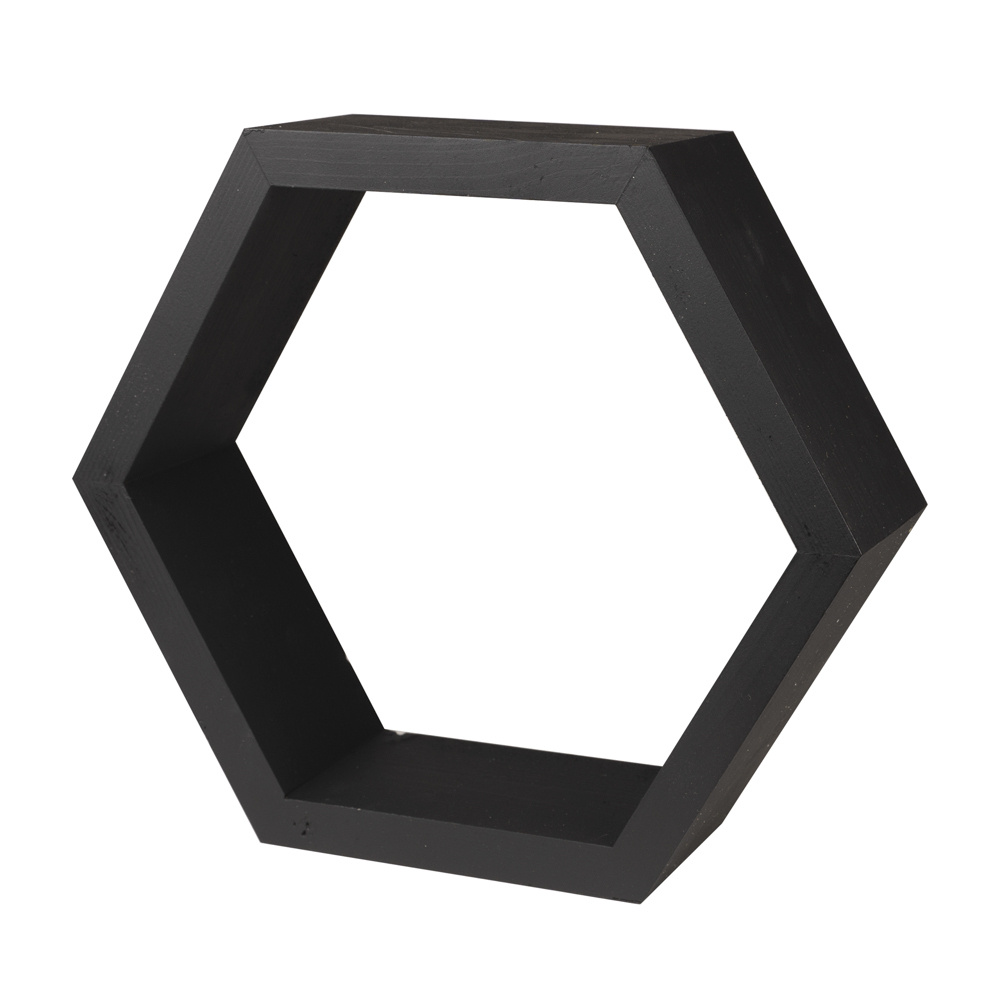 Полка - портал "Сота" OKTAUR настенная серия PINE, черный, 30х26х8,5 см  #1