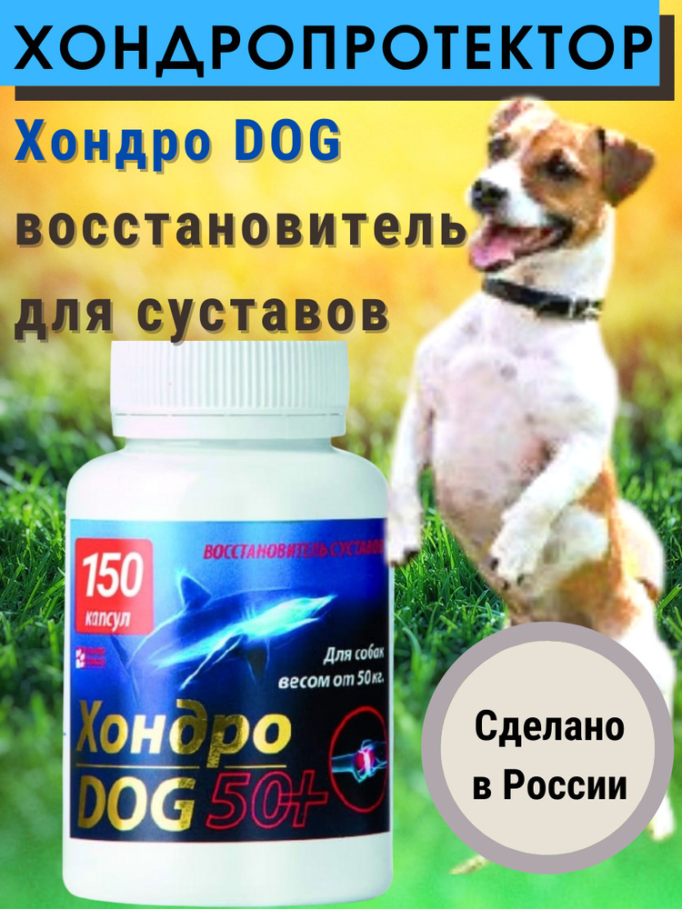 Хондропротектор ХондроДог 50+ Silver Track 150 кап. для суставов собак ...