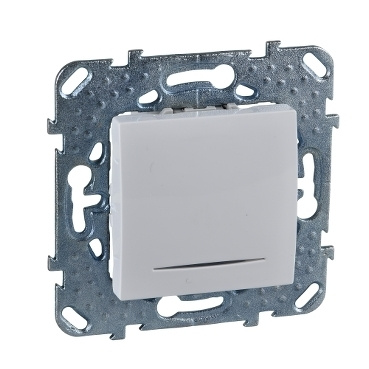 UNICA Переключатель одноклавишный с индикацией в рамку белый сх.6 код MGU5.203.18NZD Schneider Electric #1