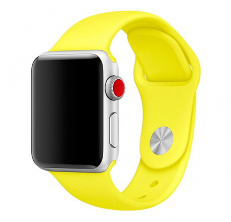 Ремешок для Apple Watch, силиконовый 38/40 мм / Ремешок для смарт часов (желтый)  #1