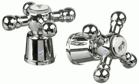 Ручки для смесителя (маховики) FixKit Крест металлические 7х7 квадрат ...