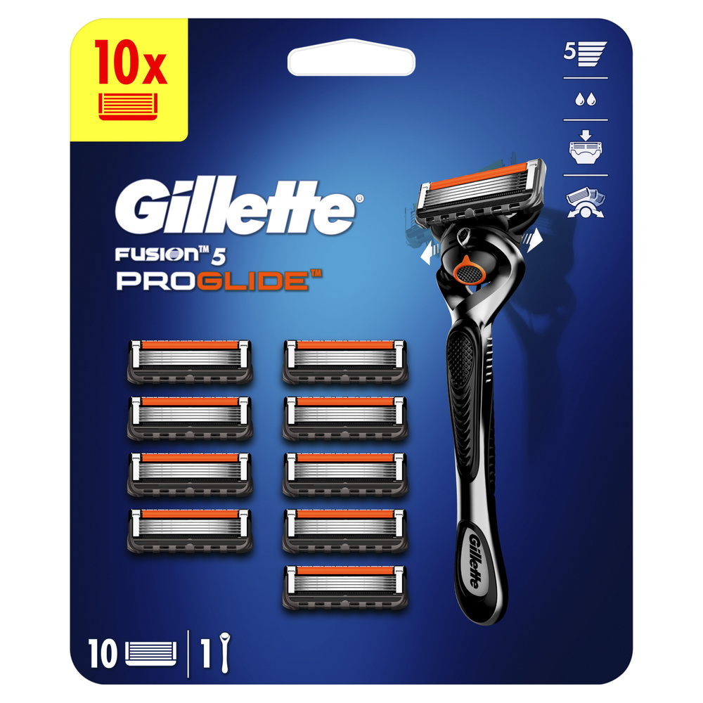 Мужская бритва Gillette Fusion5 ProGlide, с 5 лезвиями, с уменьшающими трение лезвиями, с технологией #1