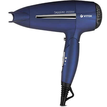 VITEK Фен для волос VT-1309 B 2000 Вт, скоростей 2, кол-во насадок 1, светло-синий  #1