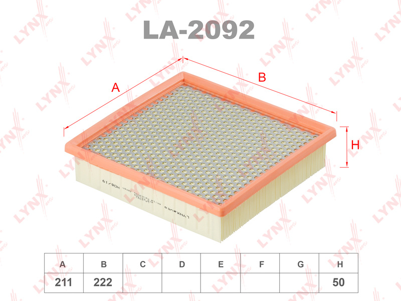 LYNXauto Фильтр воздушный арт. LA2092 #1