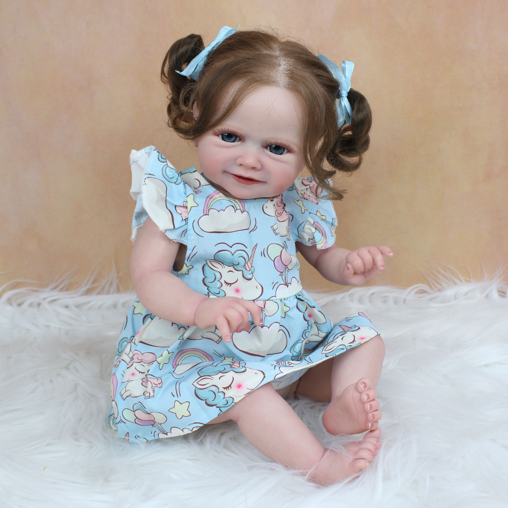50 см Улыбающаяся 3D Мягкая Силиконовая Кукла Реборн - купить с ...