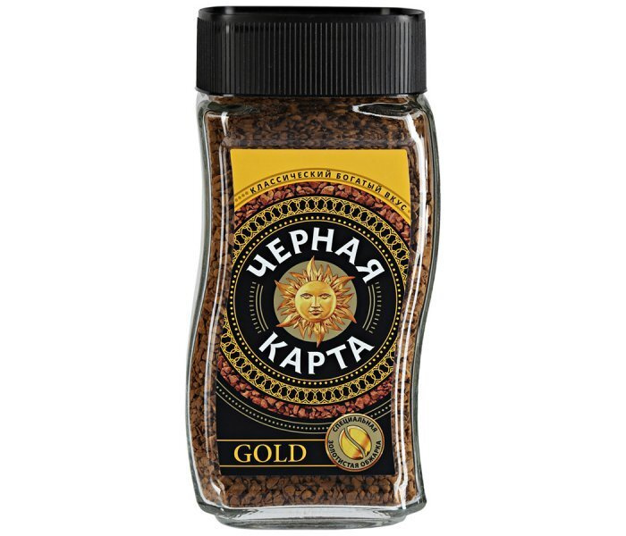 Кофе растворимый Черная Карта Gold 190 г #1