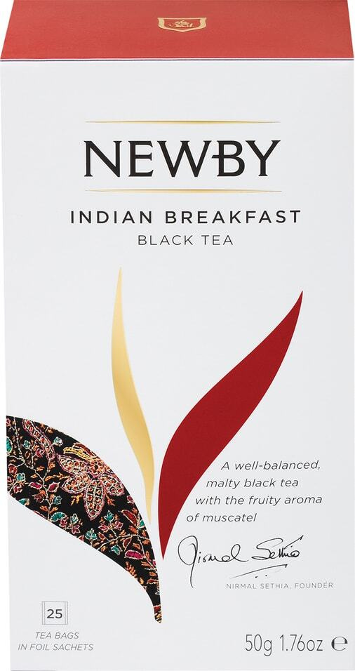 Чай Newby Индийский завтрак 25*2г 2уп #1