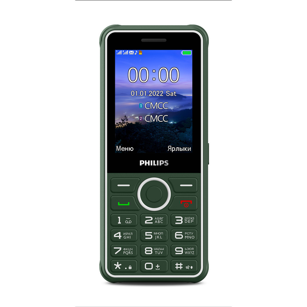 Мобильный телефон Philips Xenium E2301 Green, зеленый - купить по выгодной  цене в интернет-магазине OZON (1401603503)