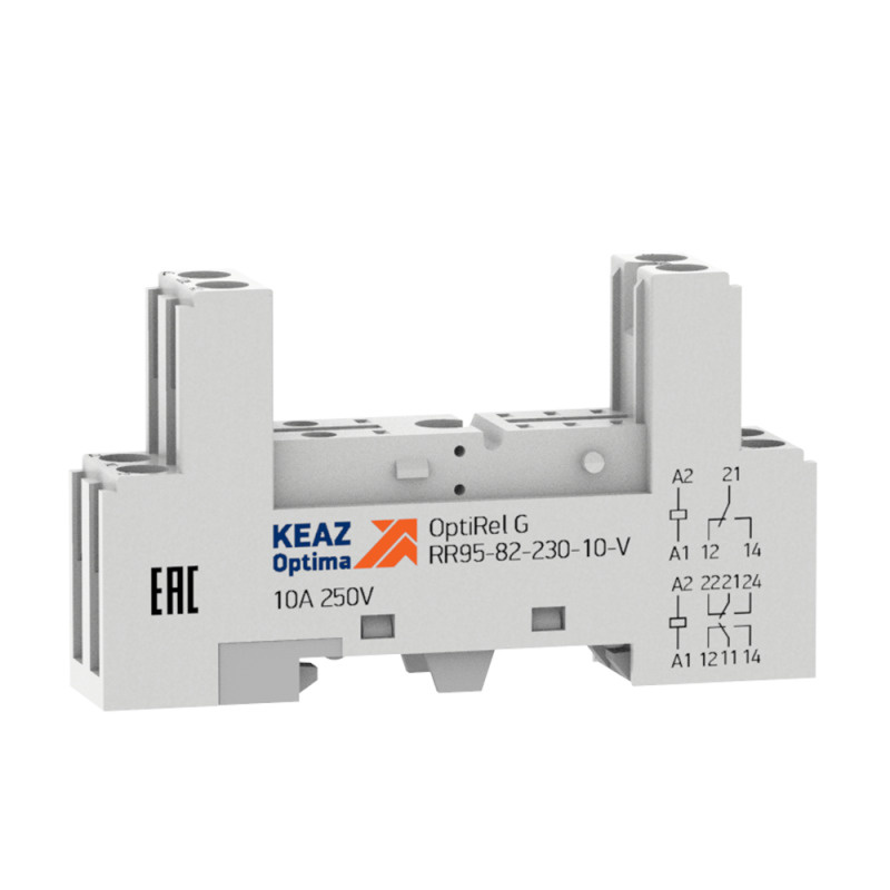 Розетка для реле OptiRel G RR95-82-230-10-V КЭАЗ 281176 - купить по ...