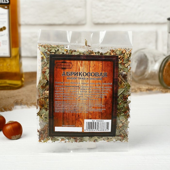 Набор из трав и специй Добропаровъ для приготовления настойки Абрикосовая, 20 гр (4566883)  #1