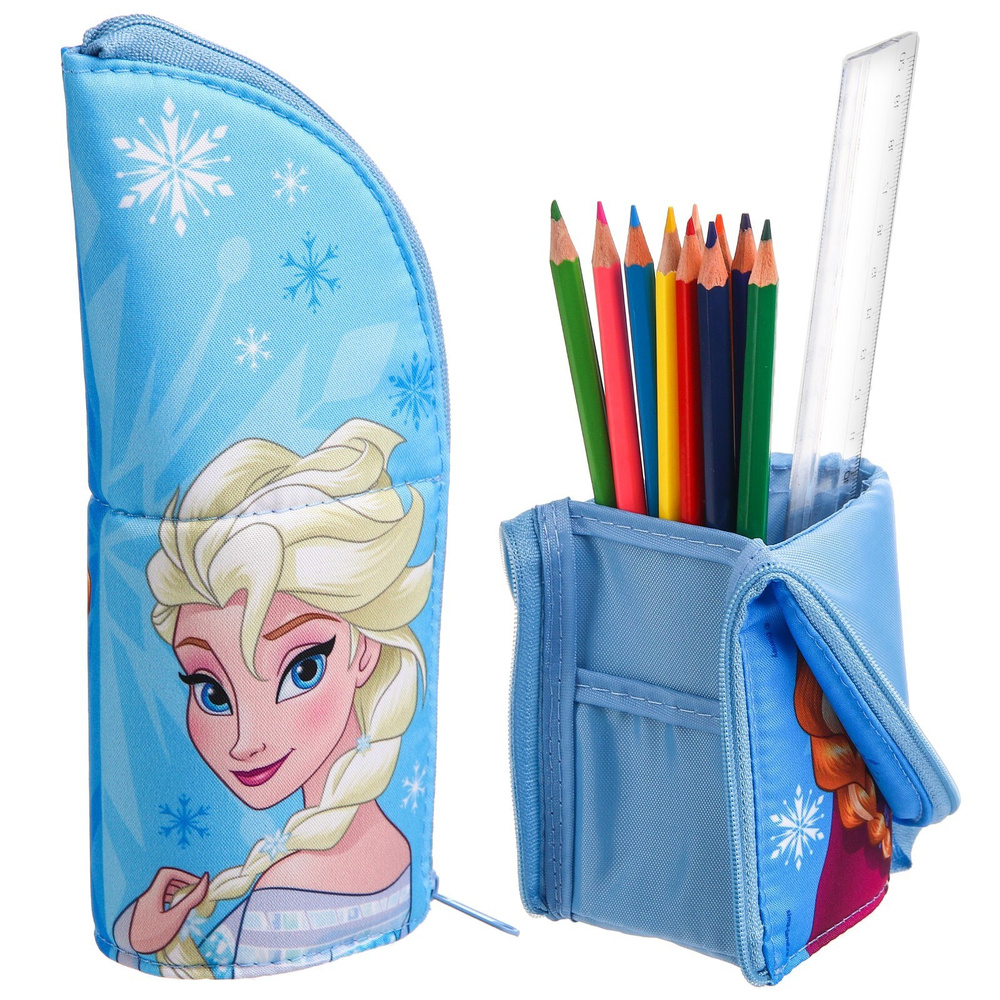 Пенал для девочек Disney "Эльза", тубус-подставка, 8,5х21 см, Холодное ...