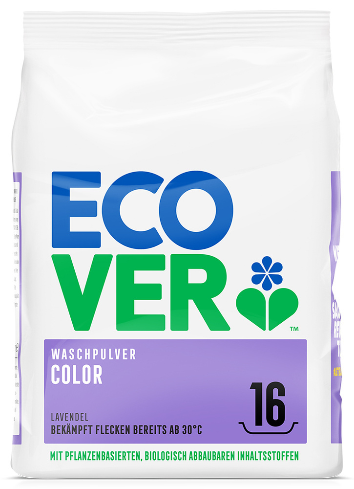 Ecover Стиральный порошок 1200 г 16  стирок Для цветных тканей #1