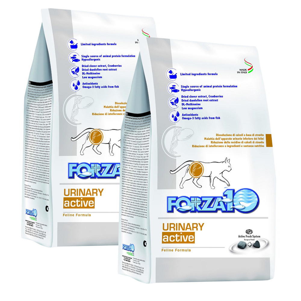 Сухой корм FORZA10 CAT URINARY ACTIVE для взрослых кошек при мочекаменной болезни (1,5 + 1,5 кг)  #1