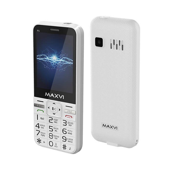 Мобильный телефон кнопочный 2 SIM-карты Maxvi P3 white #1