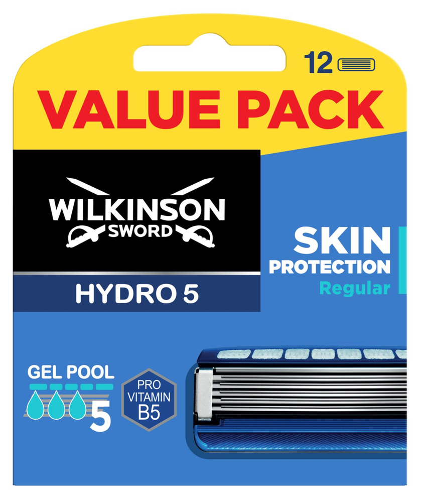 Wilkinson Sword / Schick Hydro 5 Skin Protection Regular / Сменные кассеты для бритв HYDRO, 12 шт.  #1