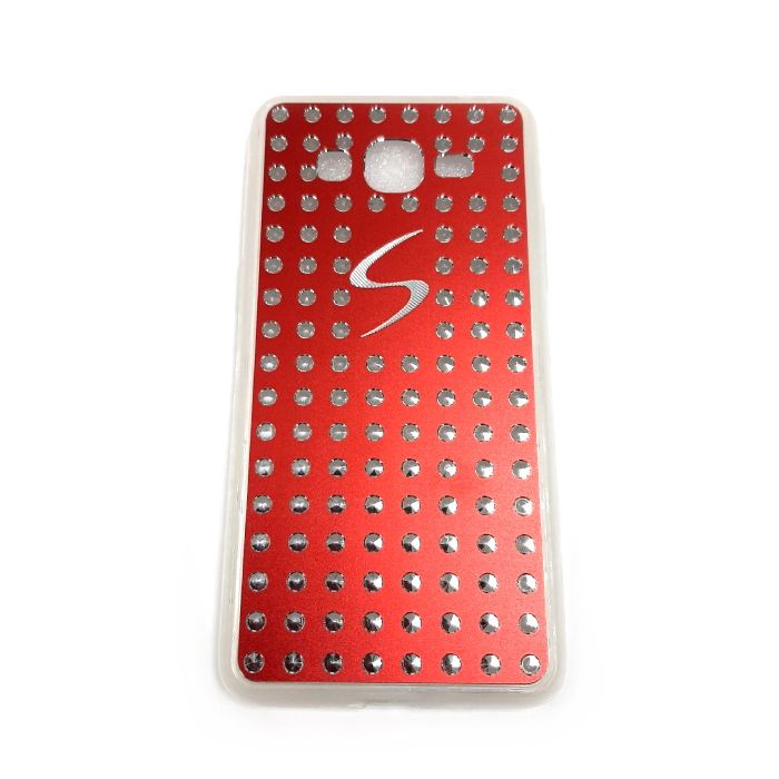 Силиконовый чехол для Samsung G532F Galaxy J2 Prime, Metal pixel, красный #1