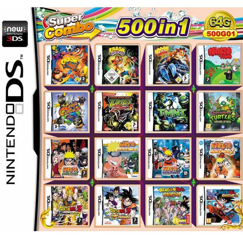 Комбинированная Игровая Карта Nintendo 3DS NDS,500in1 - купить по ...